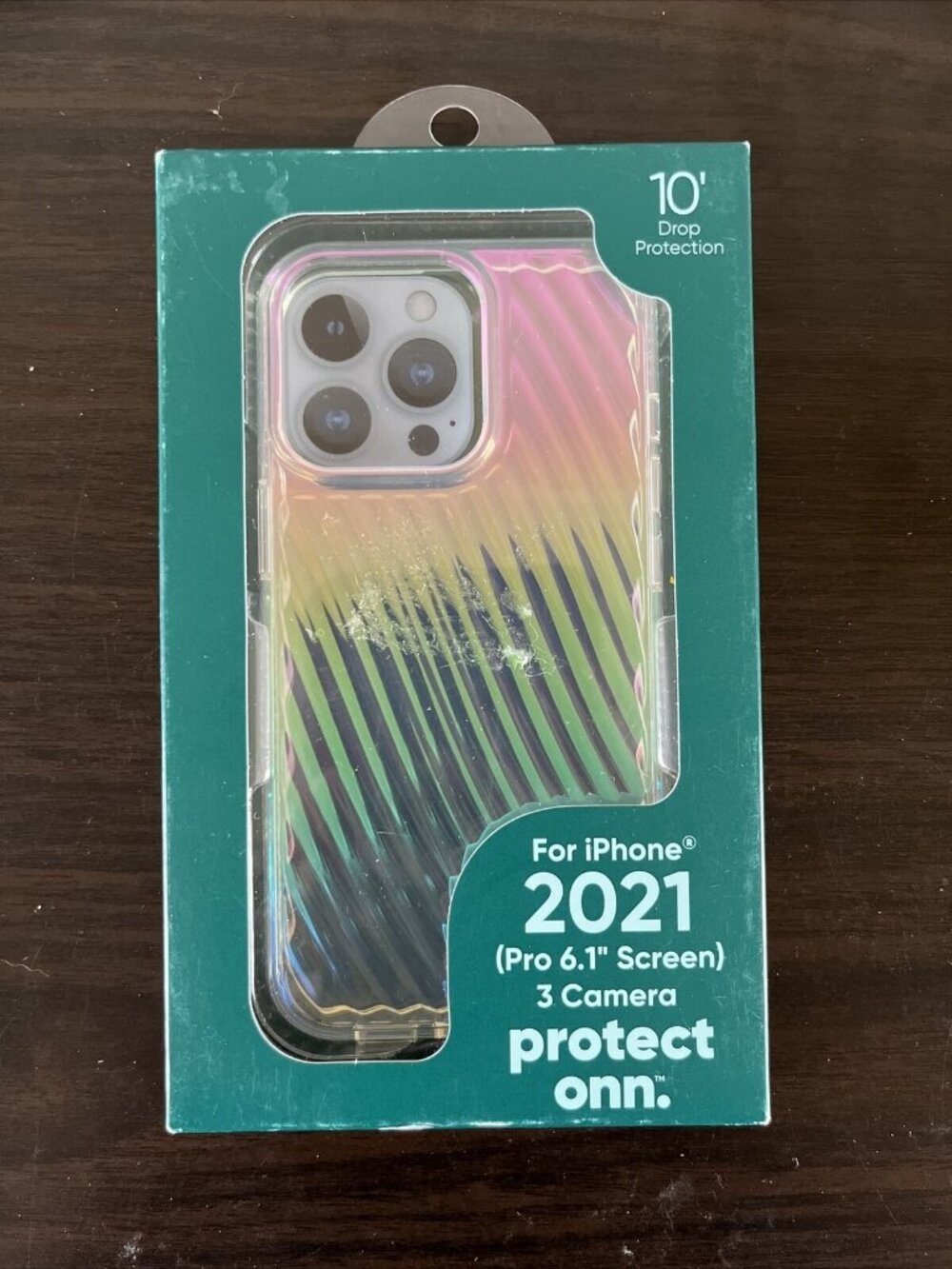 3 For $6 NIP onn Phone Case for iPhone 2021 (Pro 6.1" Screen) 3 Camera - Rainbow